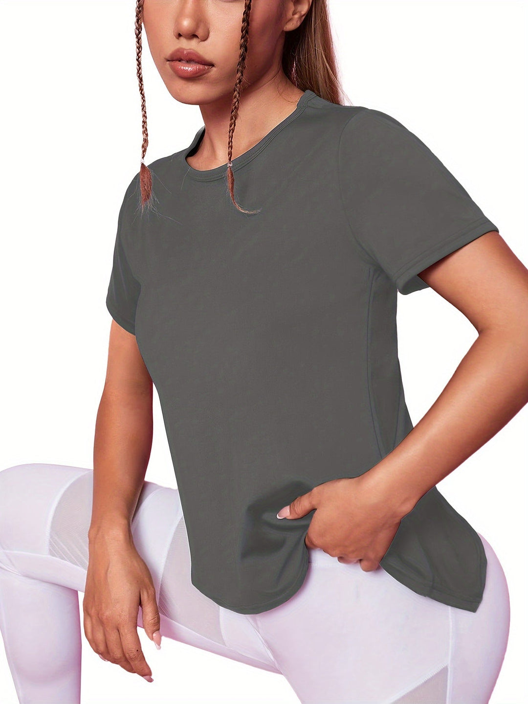 Sara | Sneldrogend dames sport-shirt met korte mouwen en ademende mesh-contrast