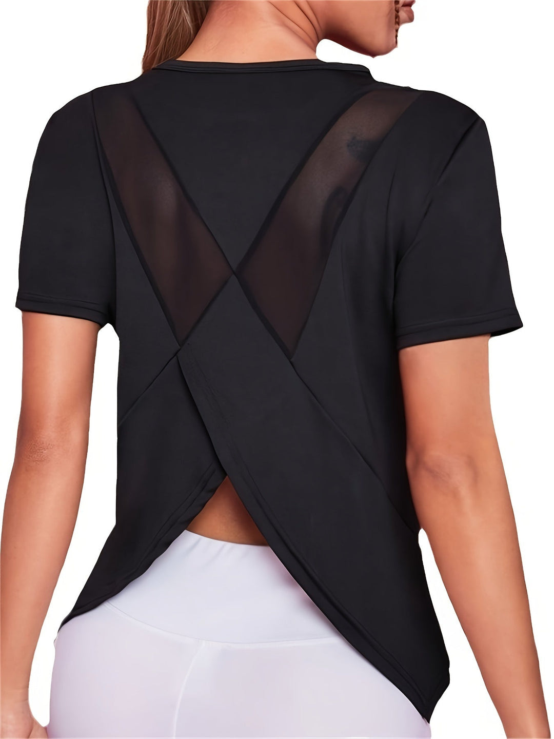 Sara | Sneldrogend dames sport-shirt met korte mouwen en ademende mesh-contrast