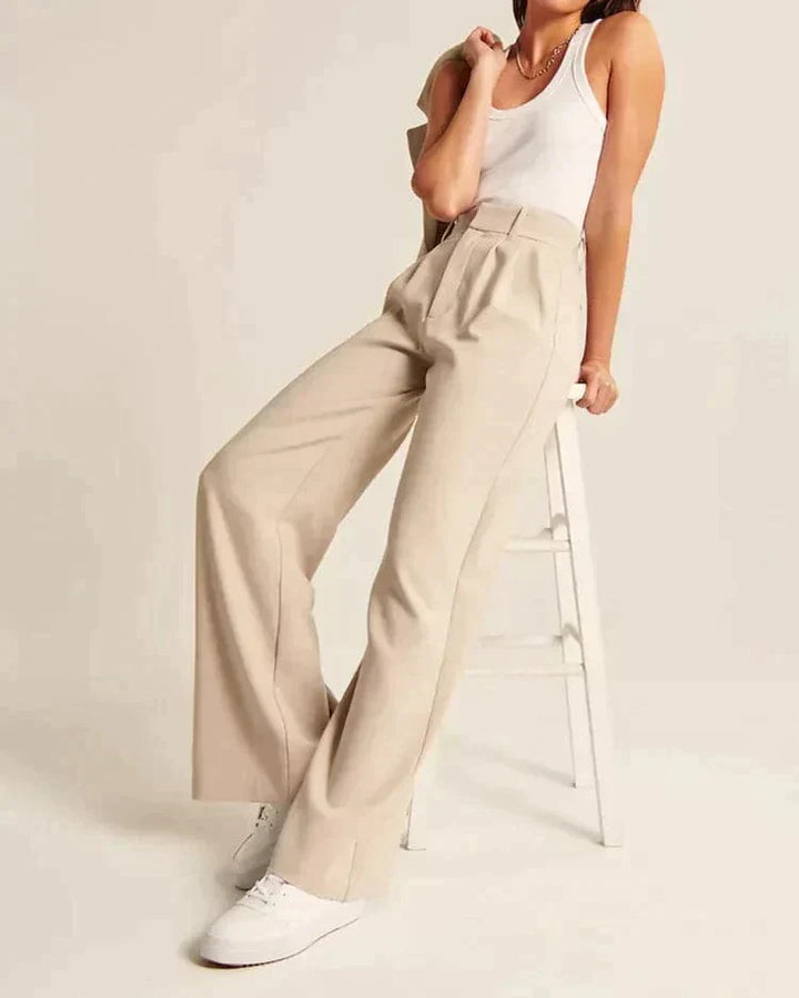 Saskia | Hoge Taille Wijde Pijp Broek