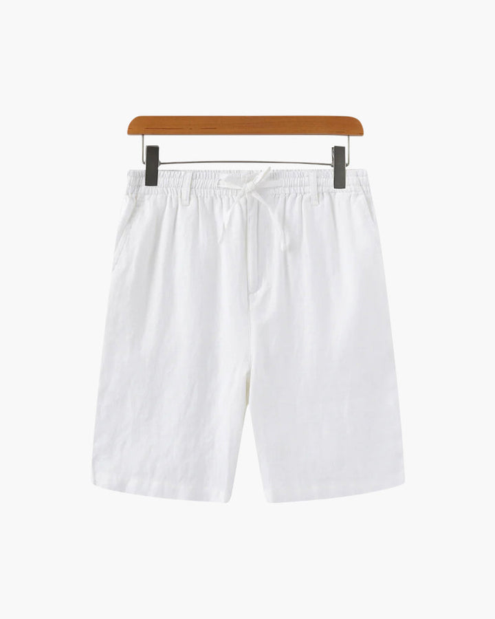 Shorts Heren Linnen Rechte Pasvorm Zomer Casual