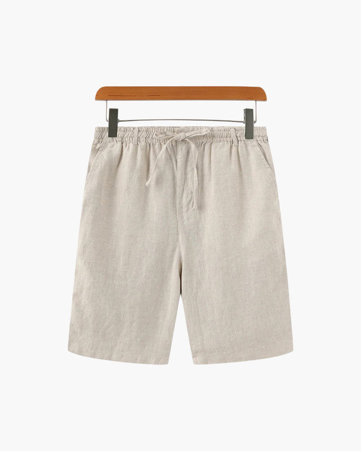 Shorts Heren Linnen Rechte Pasvorm Zomer Casual