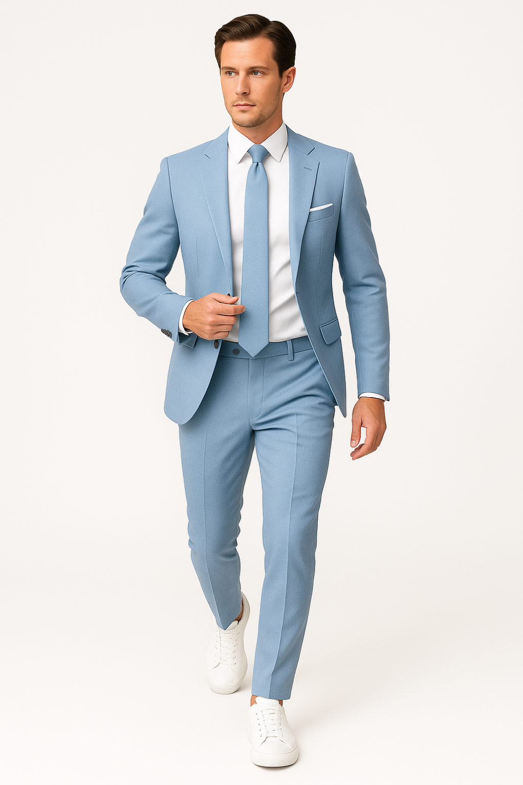 Slim Fit Colbert en Broek Set Heren Zomer