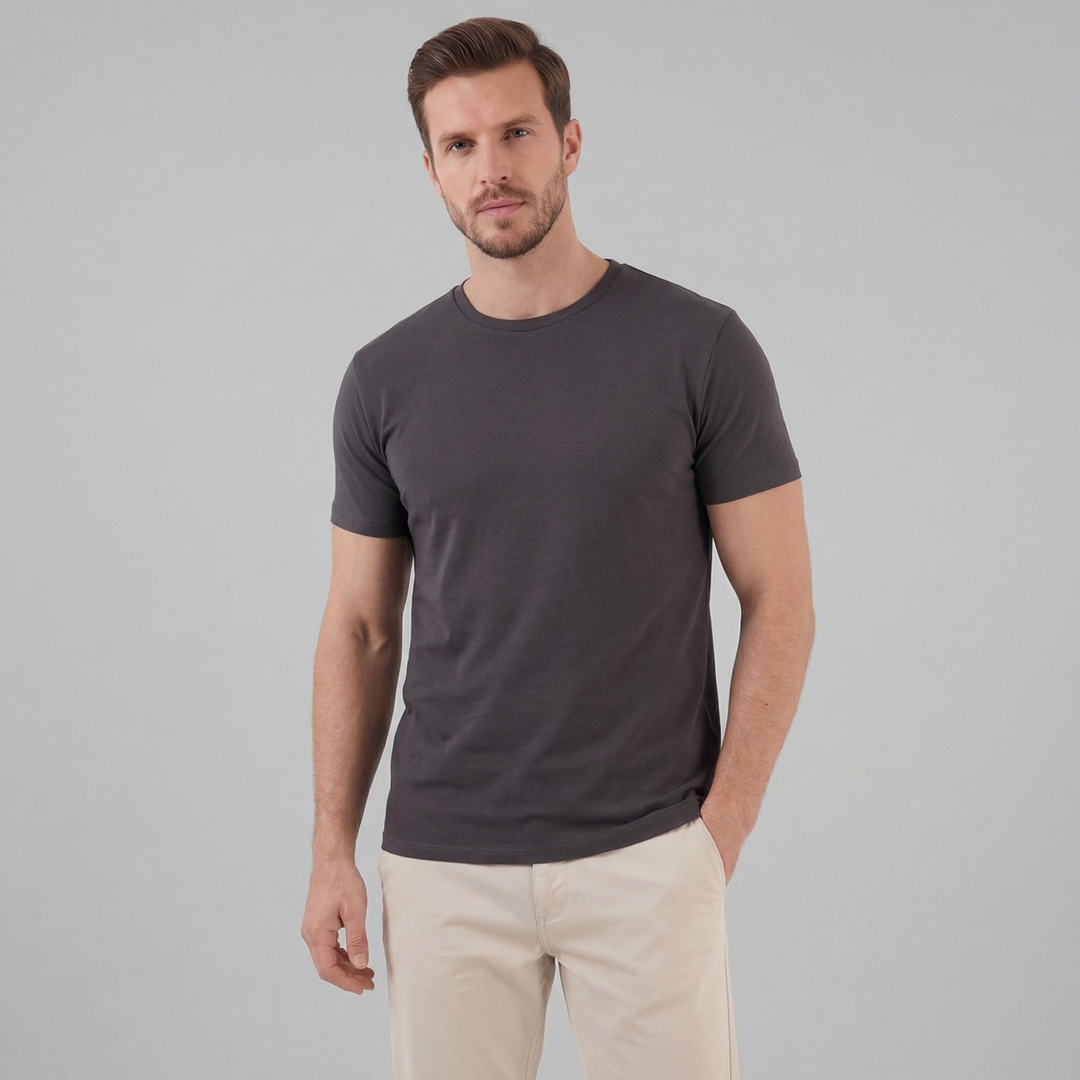 Slim Fit T-Shirt Heren Casual