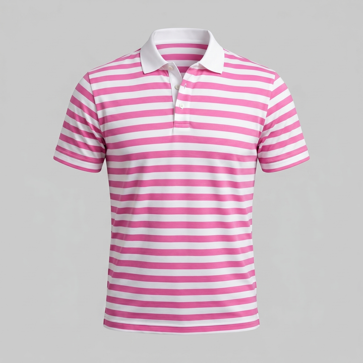 Smart Casual Polo Shirt Heren Korte Mouwen Gestreept