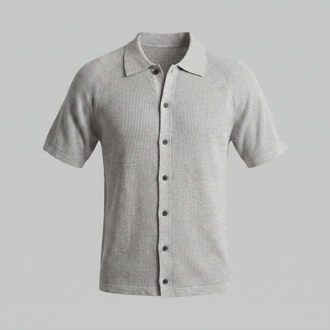 Smart Casual Polo Shirt Heren Lange Mouwen Button