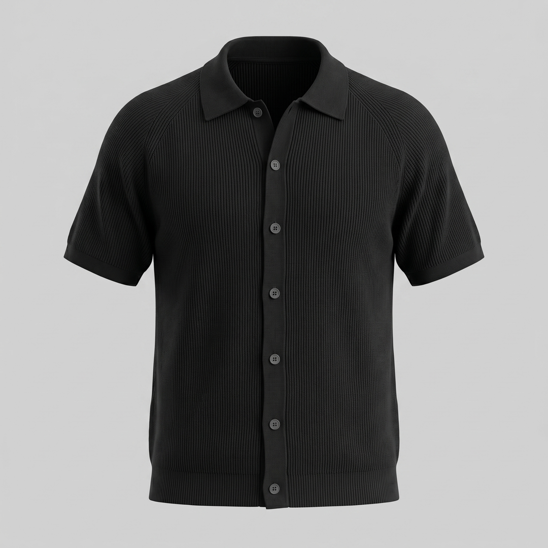 Smart Casual Polo Shirt Heren Lange Mouwen Button