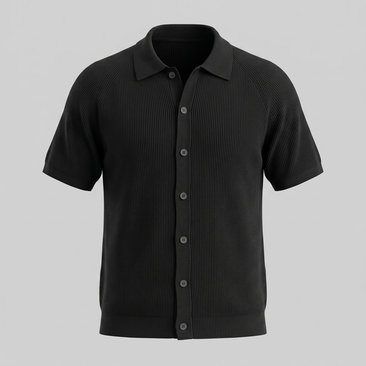 Smart Casual Polo Shirt Heren Lange Mouwen Button