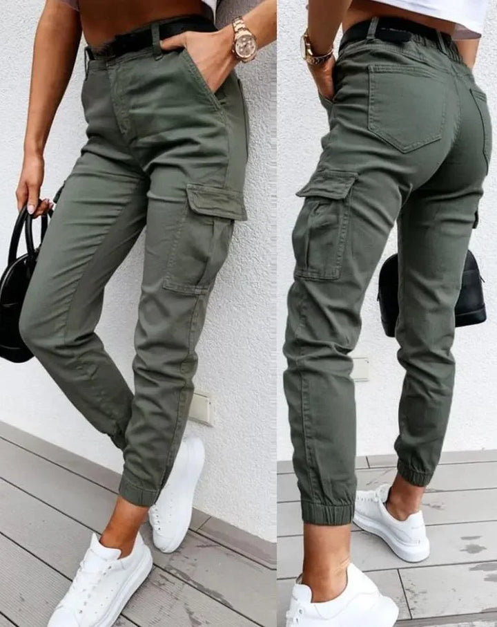 Sofie | Cargo broek met hoge taille