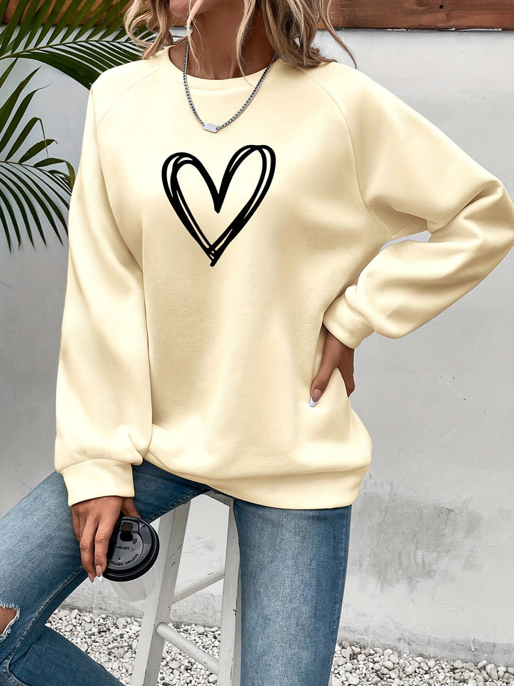 Sophie | Casual sweatshirt met hartprint