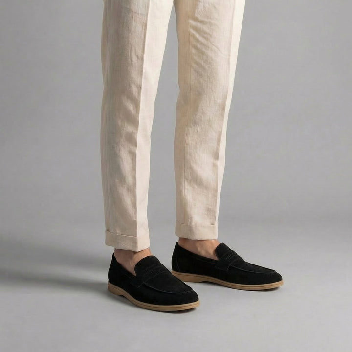 Suede Penny Loafers Heren Casual Formeel