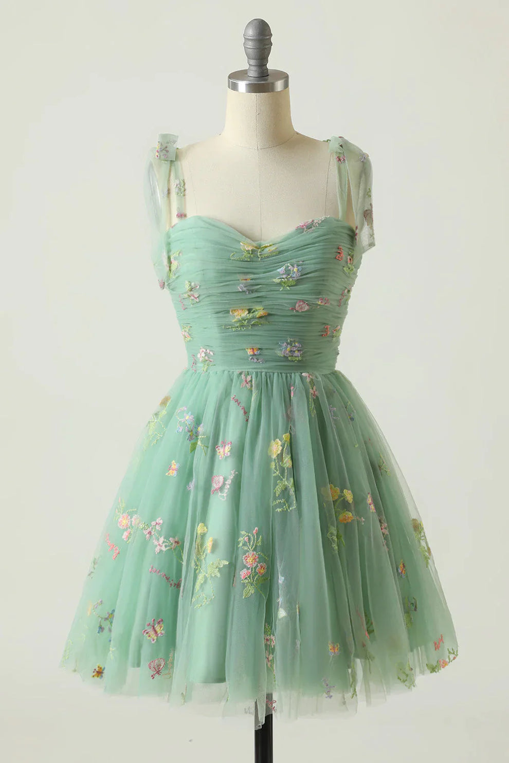 Avondjurk Maxi voor Dames Met Bloemenprint En Tule