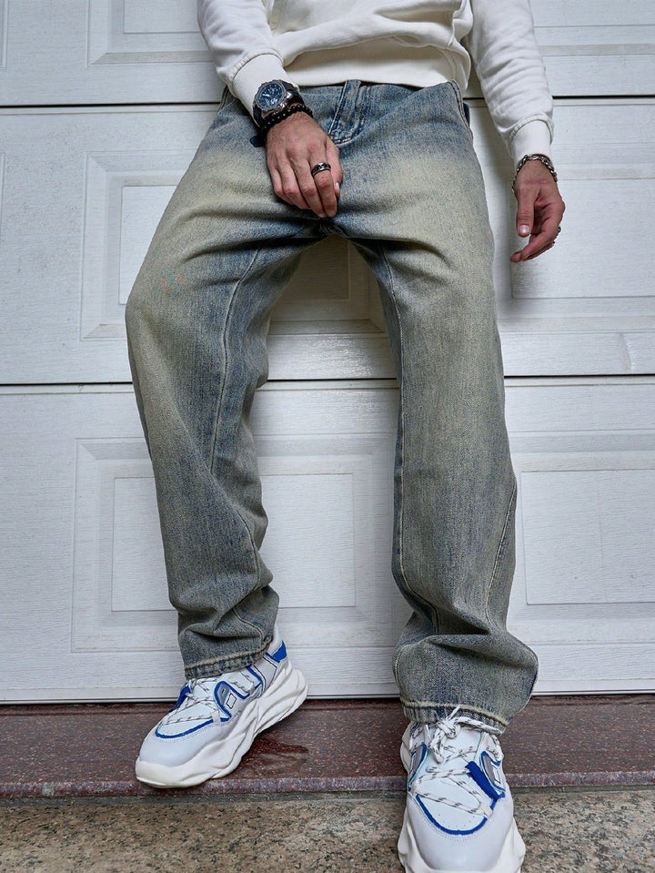 Sven | Donkerblauwe heren straight-fit jeans
