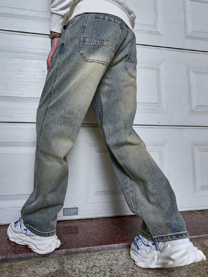 Sven | Donkerblauwe heren straight-fit jeans