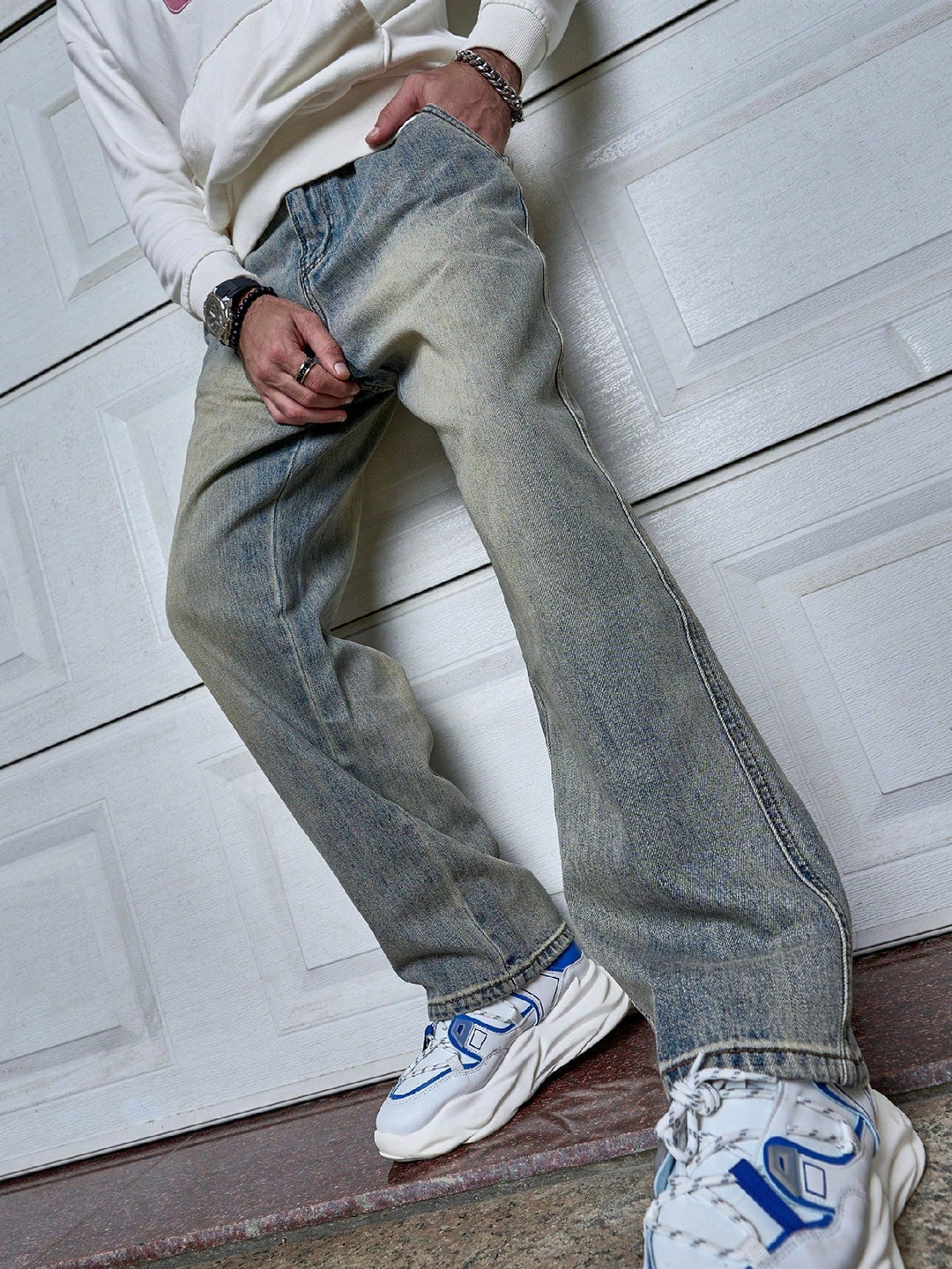 Sven | Donkerblauwe heren straight-fit jeans