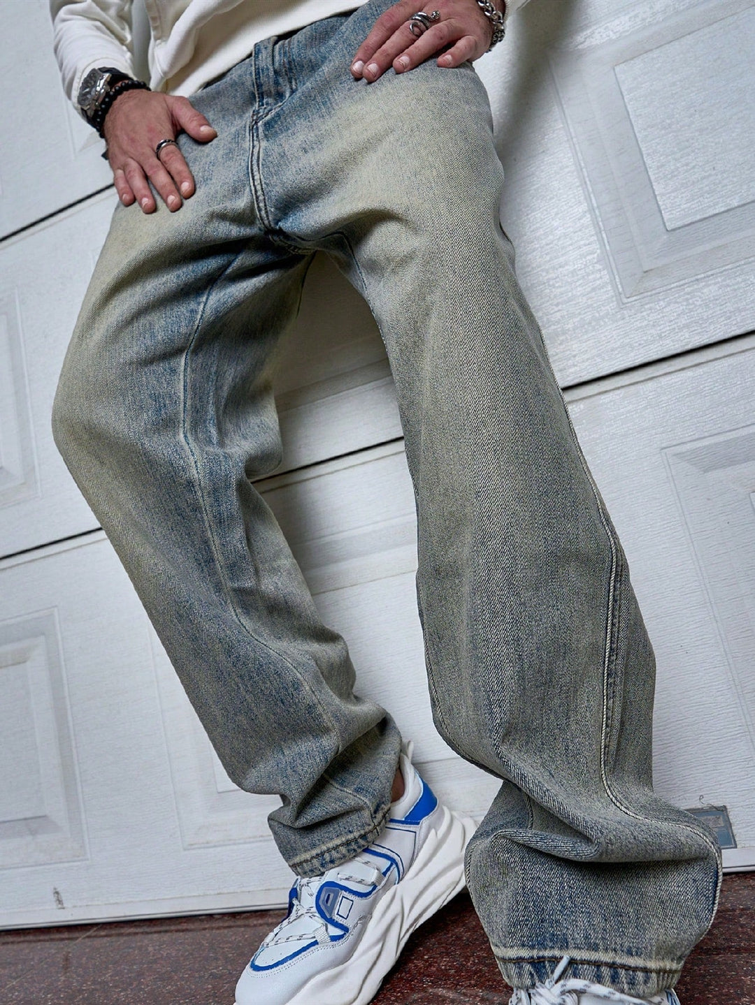 Sven | Donkerblauwe heren straight-fit jeans