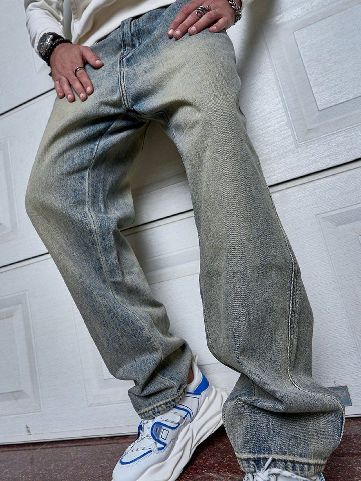 Sven | Donkerblauwe heren straight-fit jeans