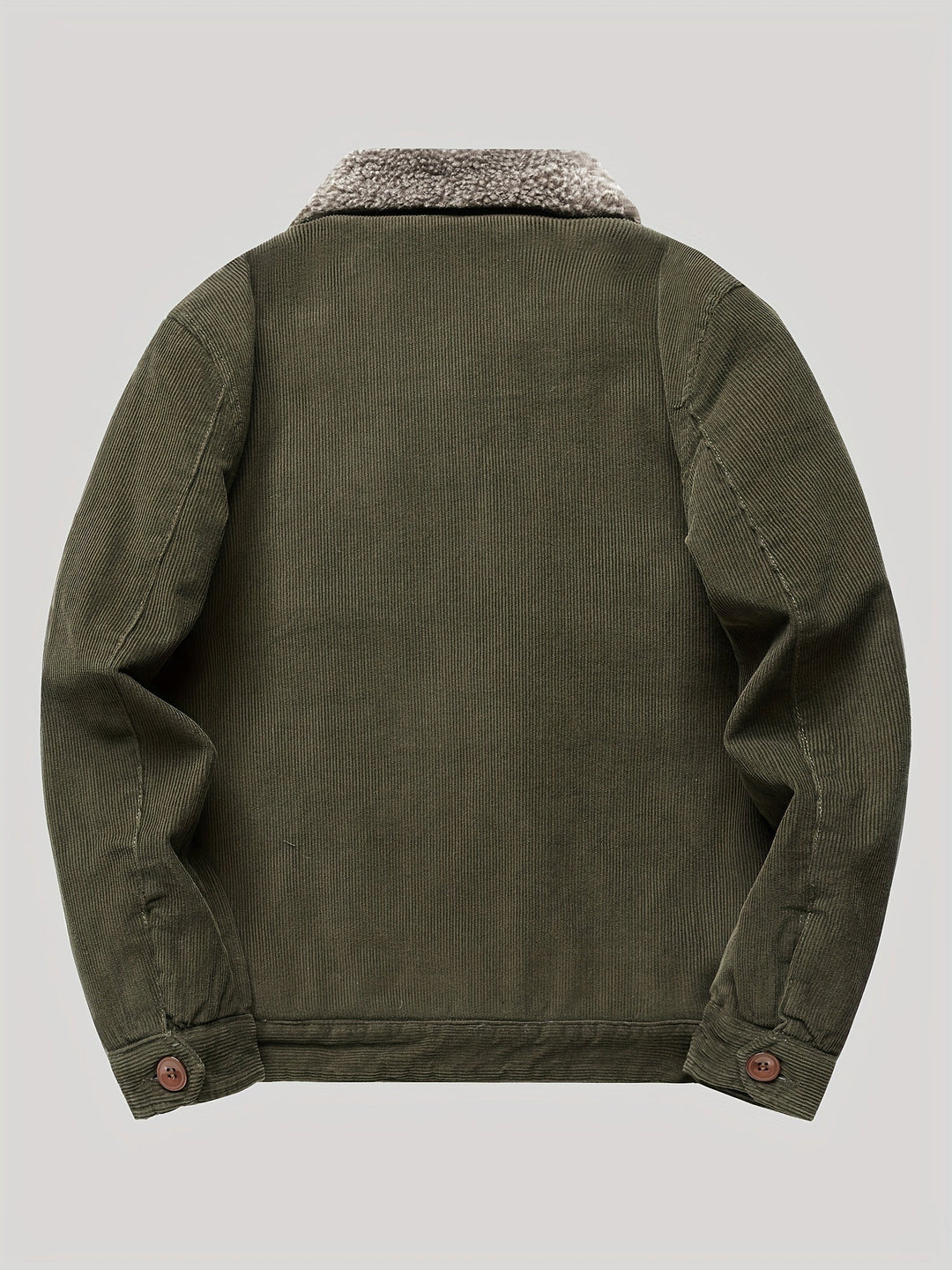 Sven | Warme fleece corduroy heren knoopjas
