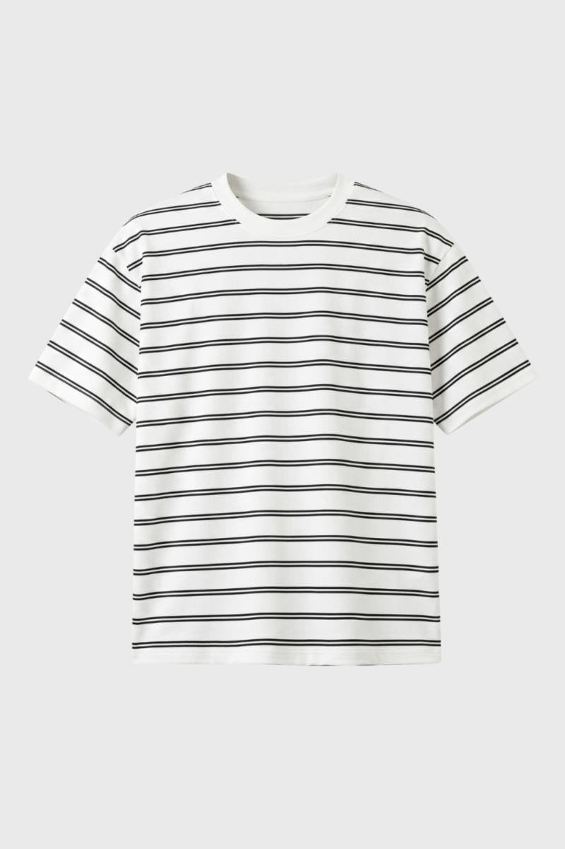 T-shirt Heren - Gestreept Oversized | Korte Mouwen