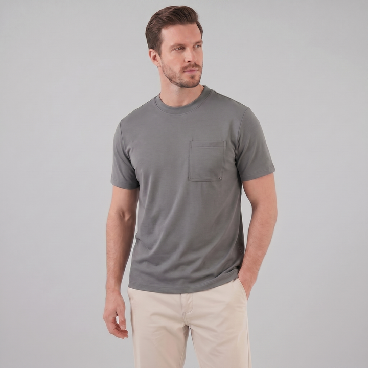T-Shirt Heren Relaxed Fit Borststak Casual