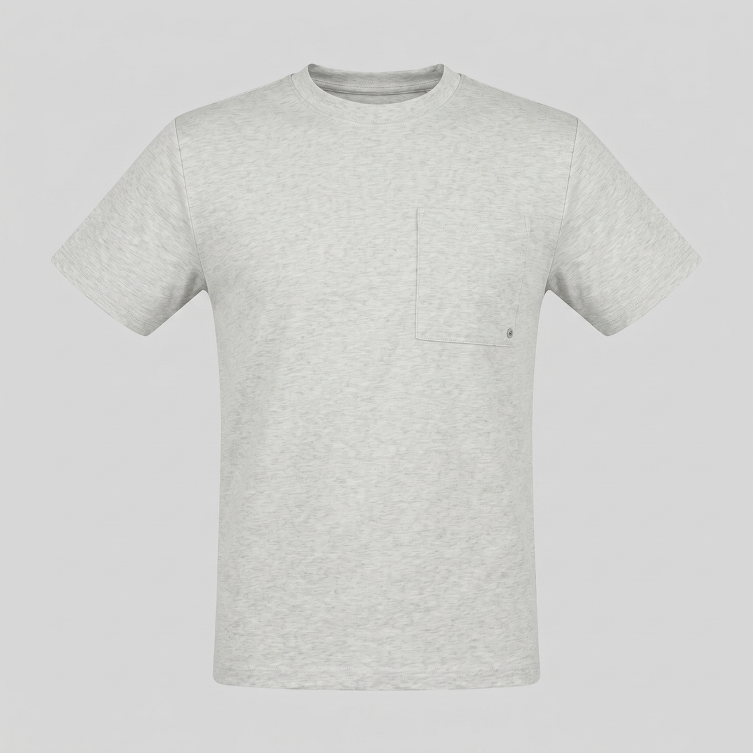 T-Shirt Heren Relaxed Fit Borststak Casual