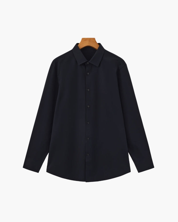 Tailored Shirt Heren Katoen Elastisch Casual Formeel