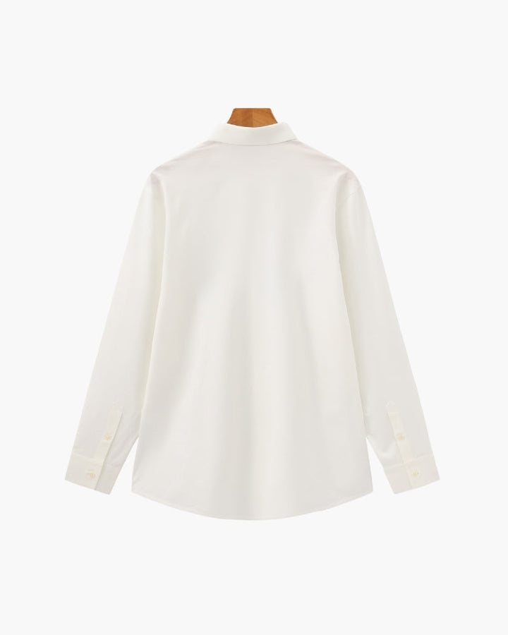 Tailored Shirt Heren Katoen Elastisch Casual Formeel