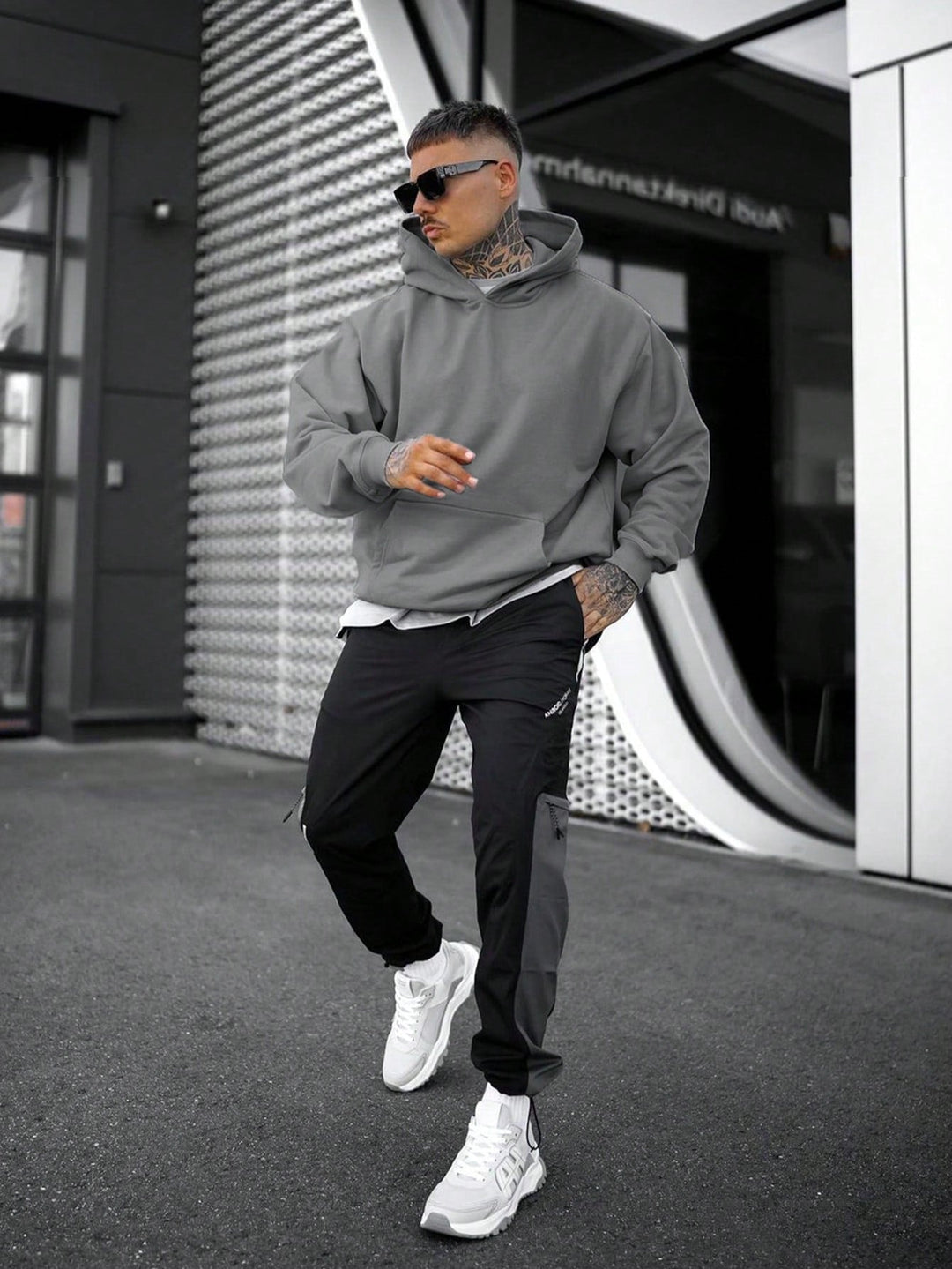 Tim | Effen kleur heren hoodie