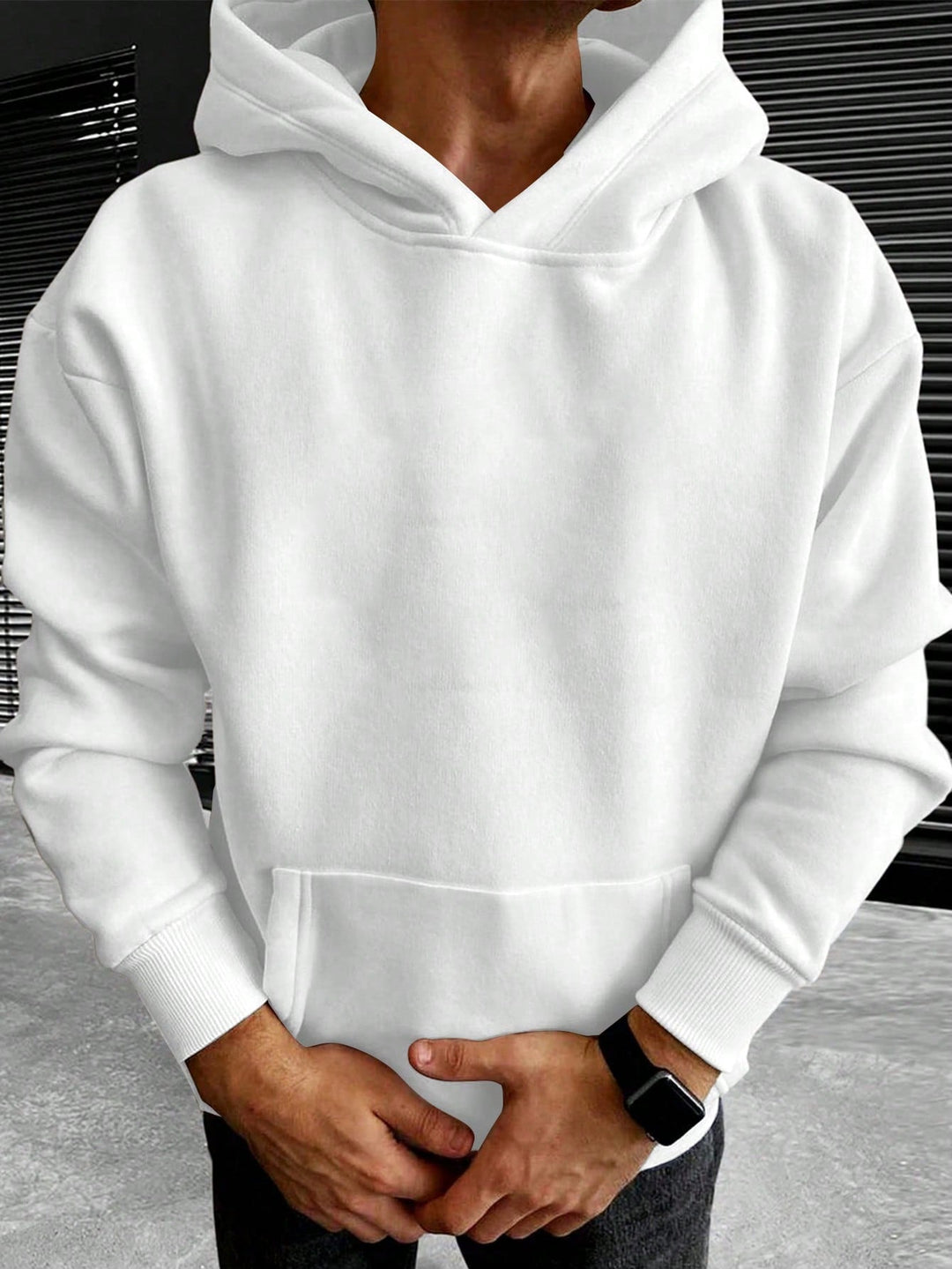 Tim | Effen kleur heren hoodie