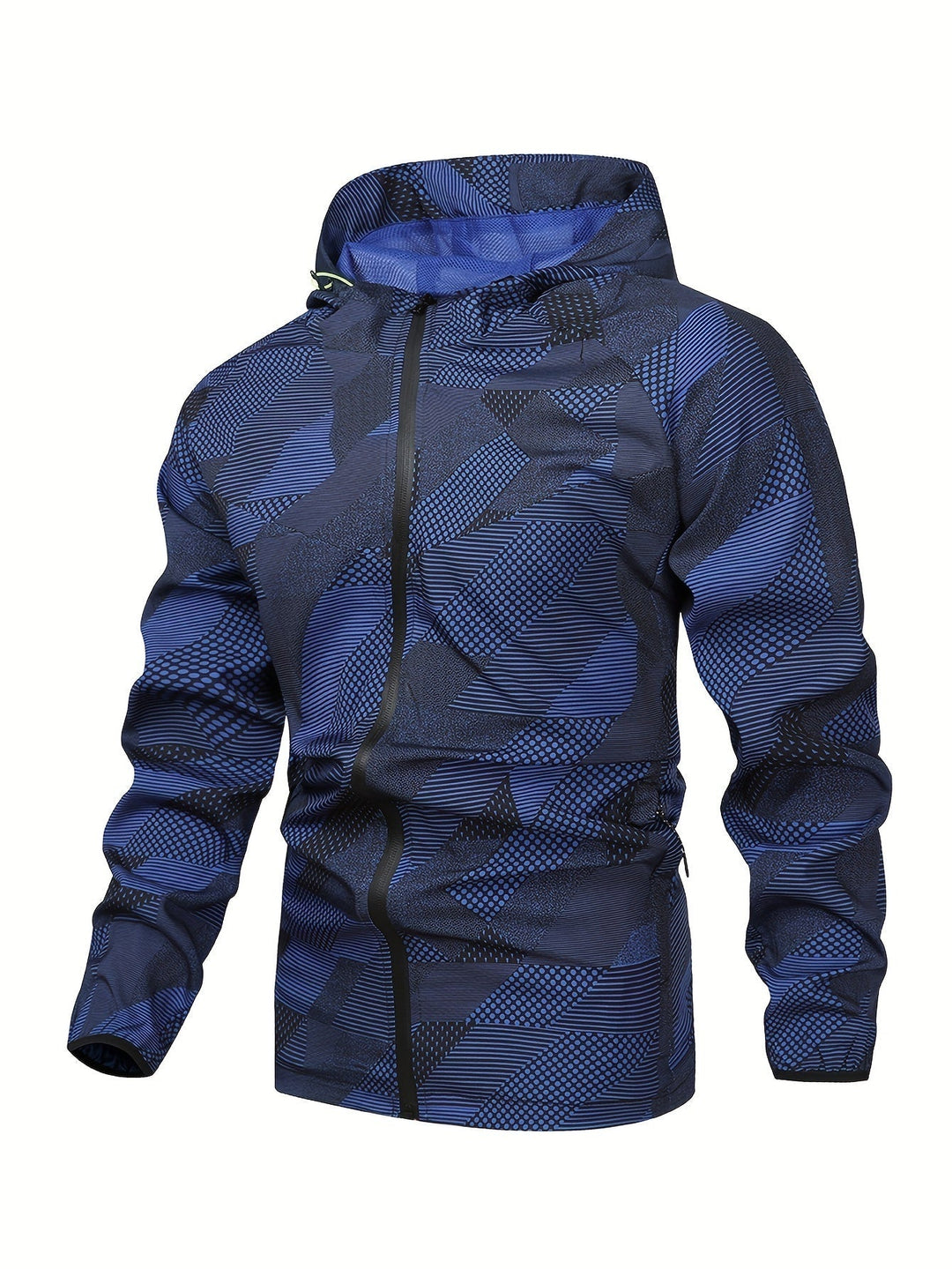 Tom | Kleurblok gehoodiede zip-up jas voor heren