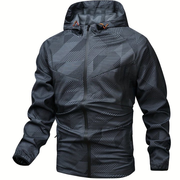 Tom | Kleurblok gehoodiede zip-up jas voor heren