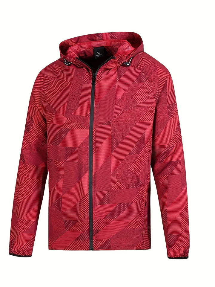Tom | Kleurblok gehoodiede zip-up jas voor heren