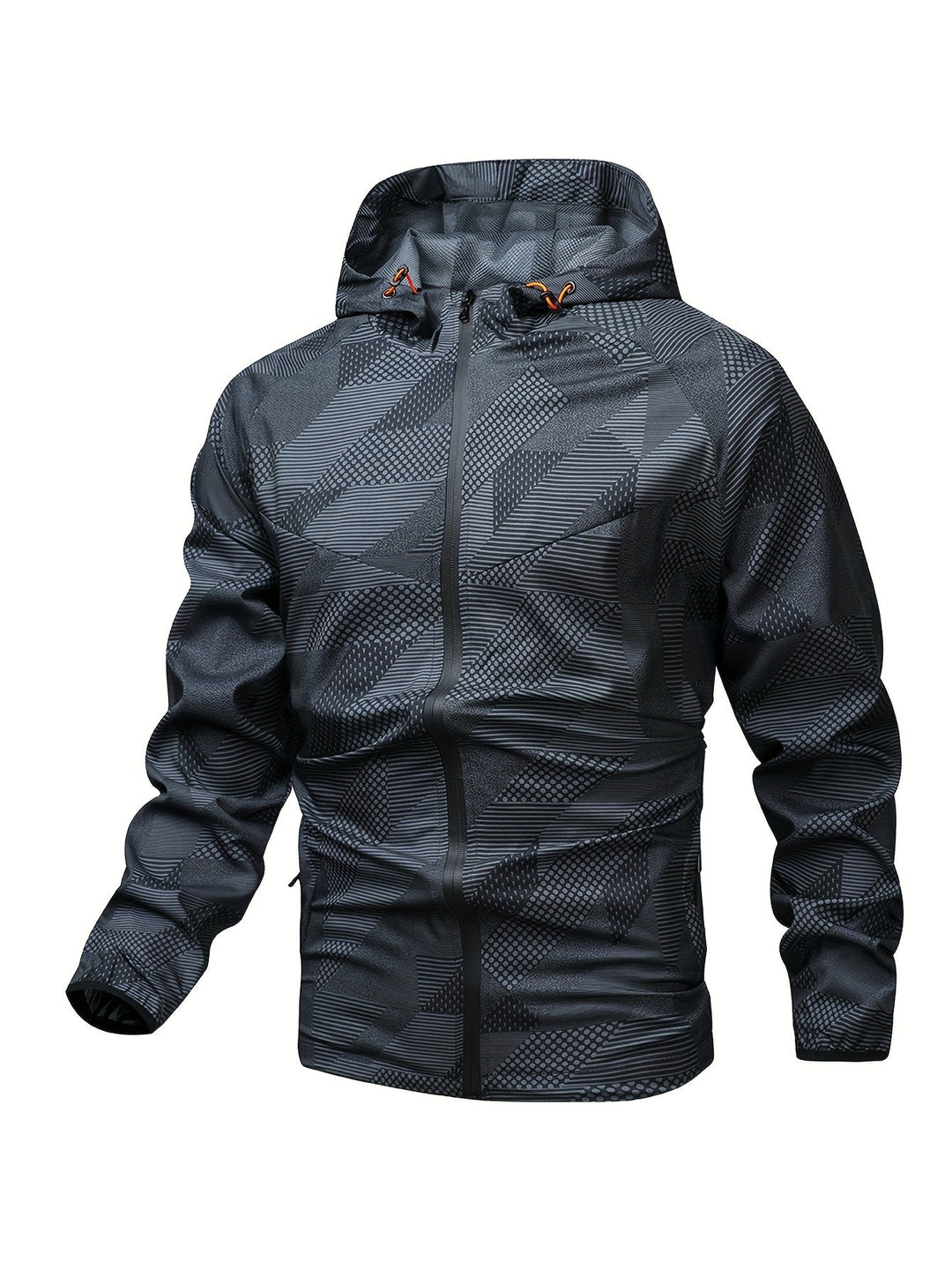 Tom | Kleurblok gehoodiede zip-up jas voor heren