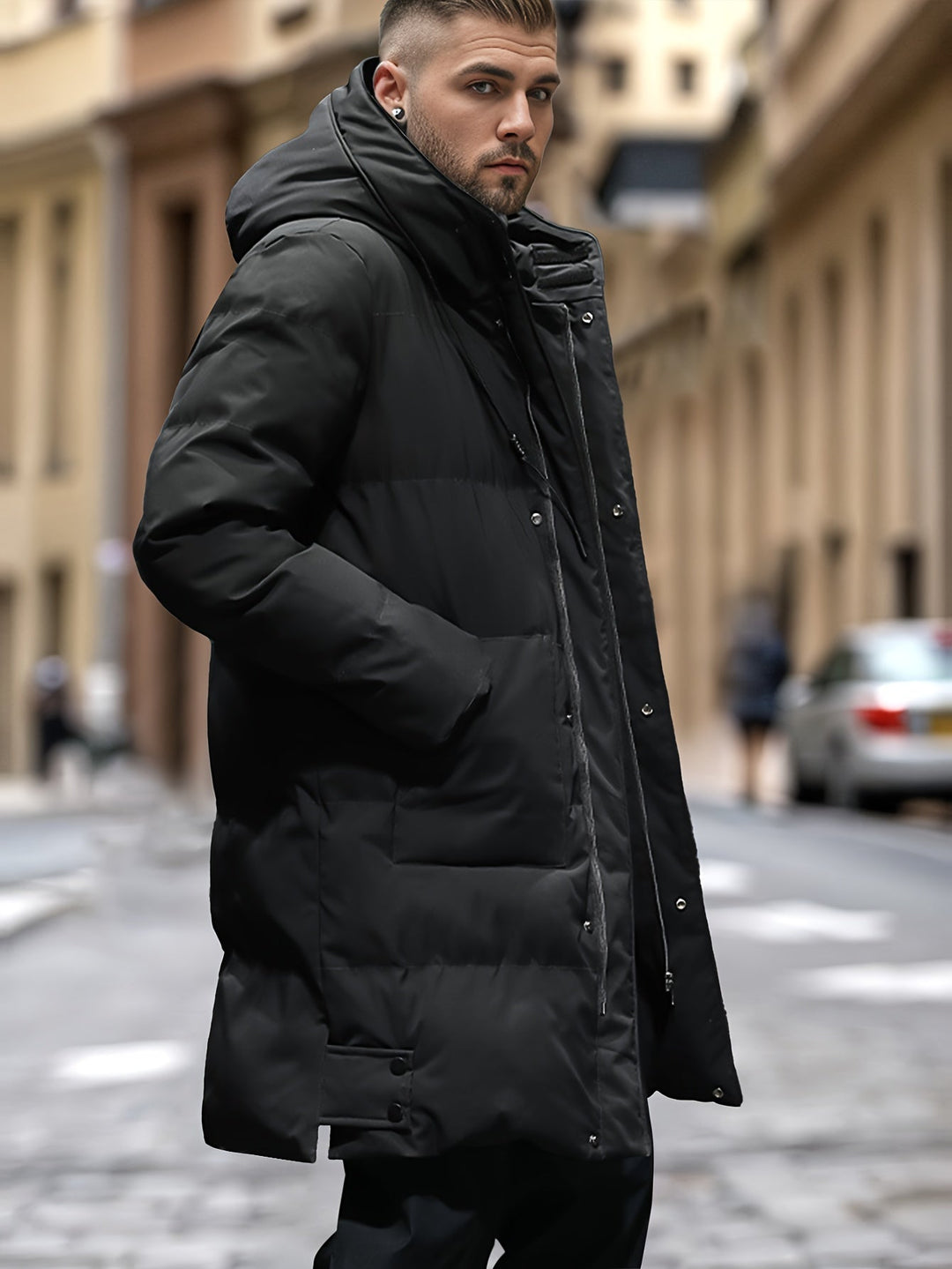 Tom | Warme winterparka met capuchon en zakken