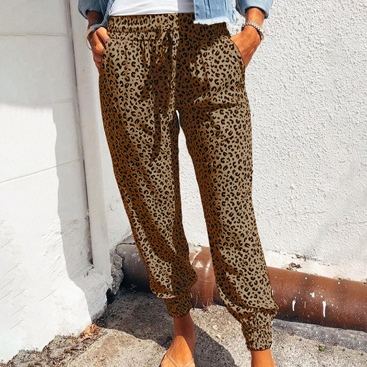 Xandra | Damesbroek met luipaardprint